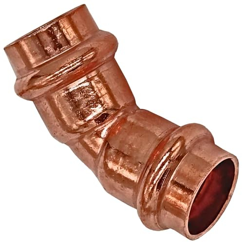 Pressfitting für Kupferrohr - Winkel Bogen 45 Grad - Für Rohr-Aussendurchmesser 28 mm
