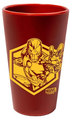 WinCraft 473 ml Silikon-Pint-Glas, Marvel Ironman