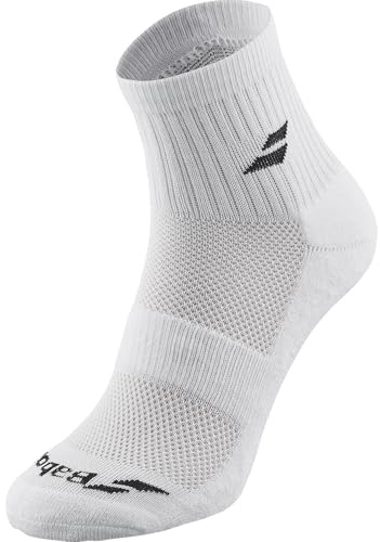 Babolat Unisex Chaussettes, Viertel-Socken-Set, Verstärkungen an der Vorderseite des Fußes und unter der Sohle, Stützband unter dem Fußgewölbe, Belüftungszonen für optimale Atmungsaktivität