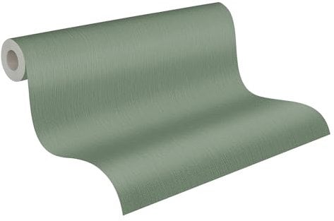 Livingwalls Vliestapete in Grün - hochwertige Tapete Vlies einfarbig 399874 - Wandtapete für verschiedene Räume - Made in Germany