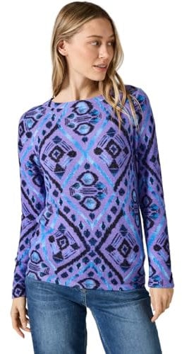 Cecil B322268 Camiseta de Manga Larga mullida, Lila Melange, XXL Mujeres
