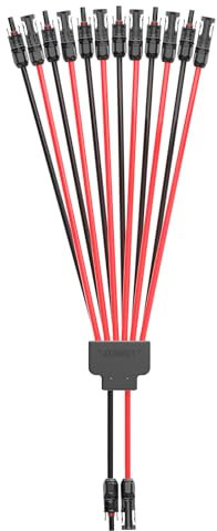 MXRPV Solar Verlängerungskabel,50A 1500V 6mm² Solarpanel-Anschlusskabel (2 bis 12)