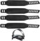 ZDL Sangles Pédale Vélo, 4 pièces, Sangles Pédales Vélo d'Appartement, Universelles, Caoutchouc, Noir