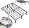 LZQ Plattformbett aus Metall Bettrahmen Metallbett Bettgestell Klappbar für Schlafzimmer Gästezimmer Umfangreicher Stauraum (140 x 200 cm)