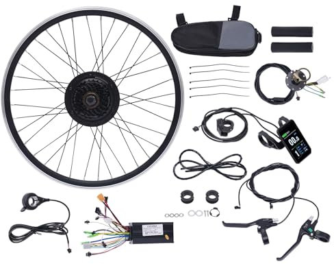 WindWilder 24 Zoll E-Bike Umbausatz 36V 500W Hinterrad Elektrofahrrad Umbausatz, 5-Gänge Ebike Kit mit LCD Praktisches Display, Elektro-Fahrrad Umbausatz (Hinterrad)