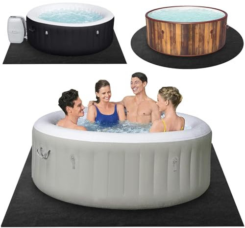 TIXANF Tappetino gonfiabile per vasca idromassaggio, grande tappetino lavabile per vasca idromassaggio, accessori portatili per spa e piscina, sottotetto antiscivolo impermeabile, tappetino assorbente