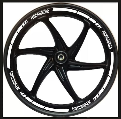 Set Completo Adesivi Strisce Cerchi Ruote KIT ADESIVI RUOTE MOTO BRAND COLORI PERSONALIZZABILI LOGO E STRISCE COD39 RUOTE DA 17'' POLLICI