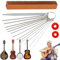 Lima per Chitarra,Lime per Capotasto Chitarra,Set di Lime per Chitarra,13 Taglie di Lime Chitarra Ponte Aghi per Macinazione e 1 Pietra di Molare,con 2 Strap Blocco per Chitarra,per Chitarra,Basso