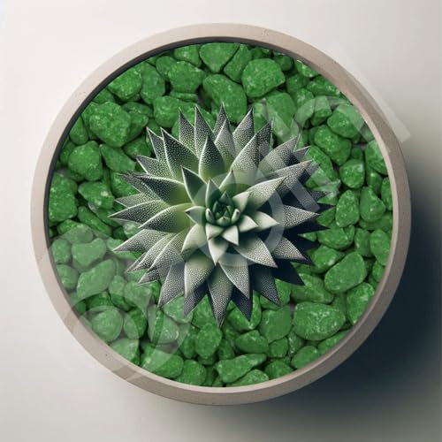 Dihl 2KG Green Premium Decorative Garden Stones, 3-8mm, Natural Plant Pot Topper Gravel for Landscaping, Vase Fillers, Succulents and More – 2 KG
