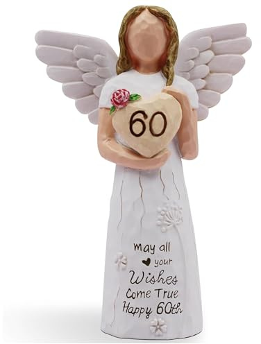 Yeskyltd Handbemalte Frauen Statuen Skulpturen, Handgemalte Figuren Engel Geformt für Jahrestag Geschenk Mutter Geburtstag Geschenke (60 Geburtstag Geschenke)