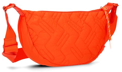 Zwei Damen Puffer Tasche Cleo CL50 gesteppte moonbag 2 Liter wasserabweisende quilted Puffy Bag Halbmond-Form, recyceltes Nylon, Stepptasche tragbar als Umhängetasche oder crossbody