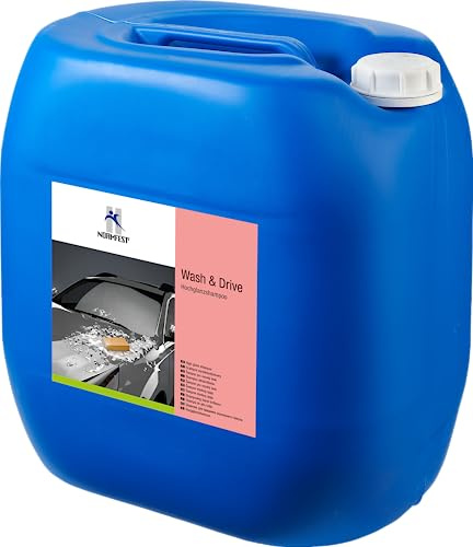 Normfest Wash & Drive – Hochglanzshampoo mit integriertem Wachs, pH-neutral, silikonfrei & AOX-frei, reinigt und konserviert in einem Arbeitsgang, biologisch abbaubar – 30 Liter