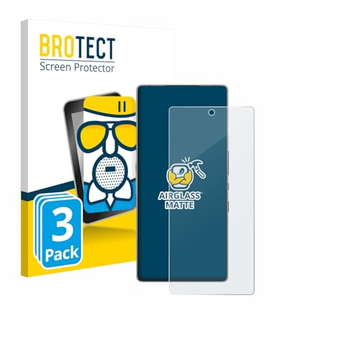 BROTECT Schutzglas für ZTE Nubia Red Magic 11 Pro | 3 Stück Entspiegelnder Displayschutz Made in Germany Schutzfolie Matt Kratzfest 9H Anti-Fingerprint Einfache Montage
