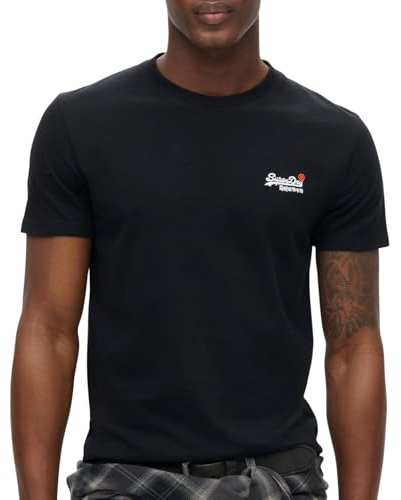 Superdry Herren-T-Shirt, Schwarz, Essential