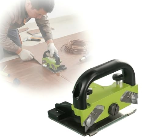 Vinyl Flooring Seam Trimming Tool, Heavy Duty Aluminum Alloy PVC Floor Skiving Slicer with Height Adjustment, Professional Pull Hand Joint Shaving Tool for Laminate and Vinyl Sheet