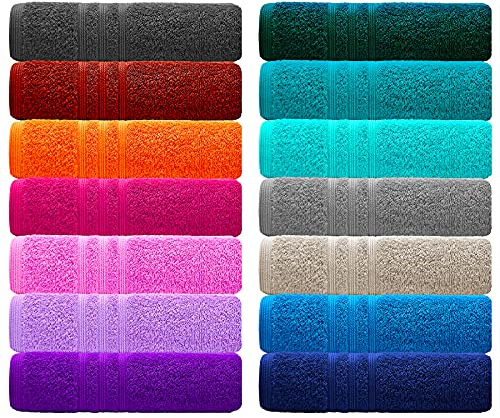 Lashuma Flauschiges Handtuchset 50x100 cm Blau - Marine, London 2X Frottee Baumwollhandtücher