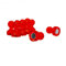 Small Red Acrylic Push Pin Magnet for Fridge, Whiteboard, Noticeboard, Filing Cabinet - 11mm dia x 17mm tall - Pack of 100
