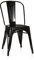hjh OFFICE 645020 Bistrostuhl VANTAGGIO Comfort Metall Schwarz im Industry-Design, stapelbar