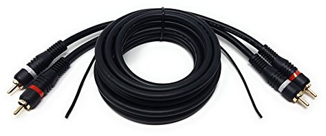 Maincore 1.5m long 2 x RCA to 2 x RCA with Ground/Earth/Tag Cable Lead for Turntable Vinyl Record Deck Mixer CD Player (Available in 1.5m, 2m, 3m) (1.5m)