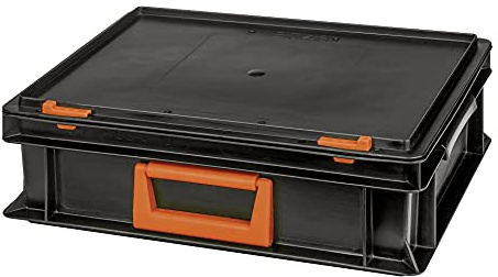 Alutec 139210110188 Kunststoffbox Magnus PC 10 (B x H x T) 400 x 133 x 300mm Schwarz, Orange 1St.