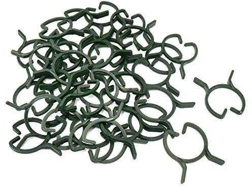 KINGLAKE 100 Pcs Plant Clips Garden Clips Vine Fixing Clips for Plant Stem Support (M)