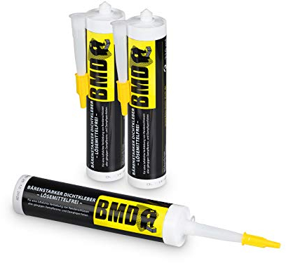 BMD Dichtkleber Mur | 3 Kartuschen | 310ml | Folienkleber für Dampfsperren und Dampfbremsen | lösemittelfreier Dichtkleber nach DIN 4108 & ENEV | Profi Qualität Made in Germany