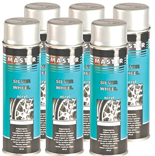 Troton Pintura para llantas plateada, 500 ml, spray para llantas de coche, color plateado (6)