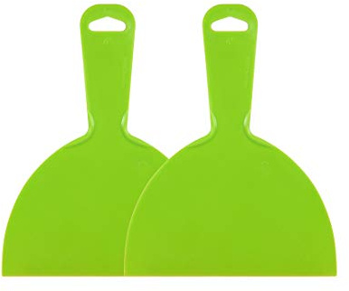 uxcell Putty Scraper 6 Plastic Flexible Putty Knives Disposable Spreader for Taping Drywall Wall Painting Green 2pcs