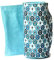 Rouleau de 8 feuilles d'essuie-tout lavable - turquoise et bleu - plumes
