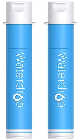 Waterdrop Personal Water Filter Straw for Hiking, Camping, Travel, Backpacking Outdoor Sports and Emergency Preparedness, Reduce Harmful Substance in Water, 2 Pack