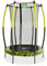 EXIT Toys Tiggy Junior Trampolin mit Sicherheitsnetz - ø140cm - Für Kleinkinder - Innen- und Außenbereich - Mit Gummibändern für sanftes Springen - Mit Fußschutzsystem - Schwarz/Grün