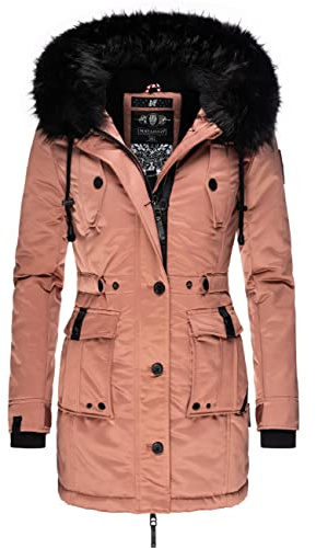 Navahoo Damen Warmer Winterparka mit Kapuze Luluna Prc Terracotta Gr. XS