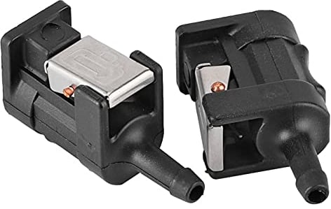 Qiilu Kraftstoffleitungsanschluss, 2-tlg. Marine Outdoors Fitnessboot Motor Kraftstoffschlauchleitungsanschluss Passend für 8 mm Außenborder