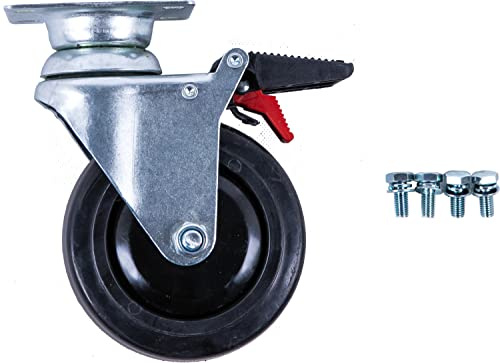KS Tools 873.5008-R011P Lenkrolle mit Bremse zu PERFORMANCEplus Werkstattwagen inkl. Schrauben