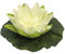 mucplants Künstliche Lotusblume Seerose Creme/Weiß Schwimmend 18cm Kunstblumen Teich Deko