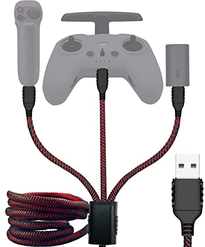 3 in 1 USB to Type C Charging Cable for DJI FPV Drone Accessories, Remote Controller Motion Controller Battery Power Charge Cable_47.2 inch