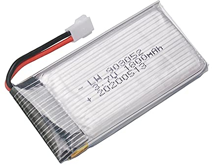 YUNIQUE GREEN-CLEAN-POWER - Wiederaufladbare LiPo Batterie 3.7V 1800mAh für Drohnen | Kompatibel mit KY601S SYMA X5 Serie M18 | Lange Laufzeit für Quadrocopter, Silber