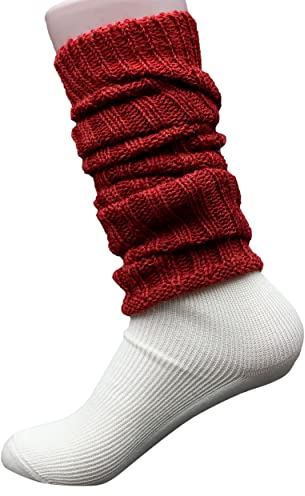 Hirsch Natur, Beinstulpen, 100% Wolle (kbT) (Rot)
