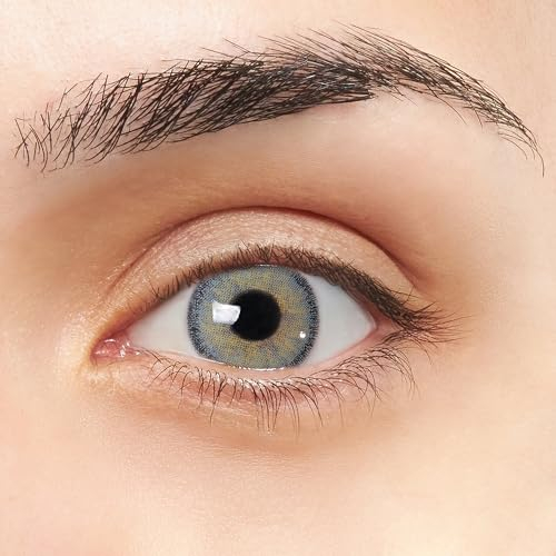 Lentillas de Contacto Color Verde y Azul Duración 1 Año + Kit de Accesorios Color Ibiza VIP (2 Piezas) Con Aro de Definición