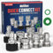 McKillans® M22-14mm Pressure Washer Quick Connect Kit, M22-14mm to 3/8 Male Female Quick Disconnect Kit for Power Washer (Stainless Steel)