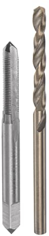 sourcing map Tippen & Bit Sets, M4.5 x 0.5 H2 Gerade Flötenmaschine Gewindebohrer, 4mm M35 Kobalt Hochgeschwindigkeitsstahl (HSS-CO) Twist Bohrer