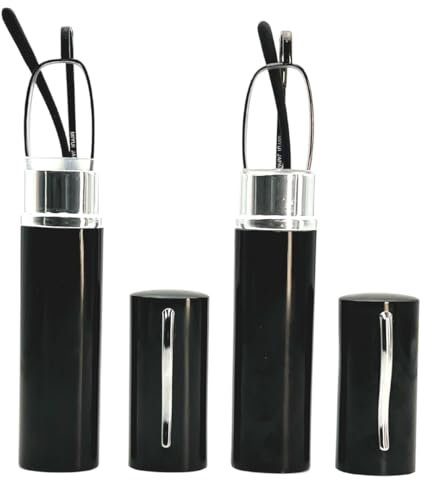 MIYUI JAPAN 2 Pack Blue Light Blocking Slim Reading Glasses metal tube Readers Lightweight Portable Reading Glasses Men 3.0