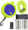 QeeHeng Tendedero de viaje ajustable, tendedero portátil de 32 pies, cuerda de secado resistente al viento para exteriores/interiores/hogar/lavandería, con 20 pinzas resistentes al viento y 10 tapones