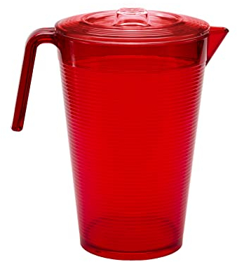 Omada Design Karaffe 2,1 l mit Deckel, bruchsicher, für den Außenbereich, mit Ausgießer, Linie Samba