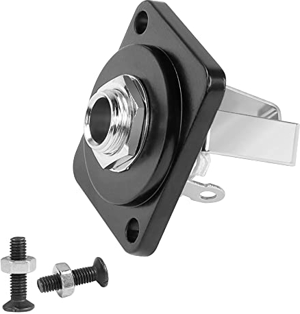 QIANRENON TRS 1/4 Panel Montage Löttyp Audio Adapter 6,35mm Buchse auf Lötanschluss Stereo Steckdosen.Großer 3 poliger Lötzinn Mikrofonbuchse.Für Mikrofone, Lautsprecher, Verstärker, Mischpulte