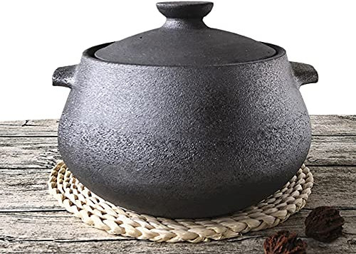 NMNMNM Casserole Saucepan Old-Fashioned Clay Soup Pot High Temperature Resistance Home Boil Medicine Porridge Casserole Unglazed Clay Pot Rice Open Flame Gas Stew Pot，7.5L