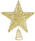 No-Hell 23CM Christmas Tree Topper- Christmas Tree Star for Xmas Decorations- 3D Glitter Gold Star Christmas Tree Topper- Star Tree Topper for Christmas Tree, Outdoor Indoor Party