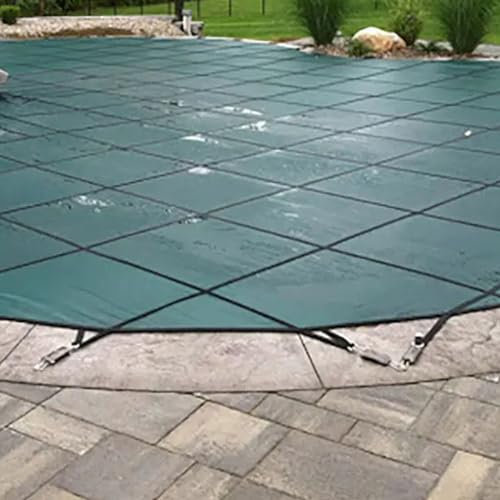 kubeier Pool Abdeckplane Kreisförmig 10m 9m 8m 7m 6m 5m 4m 3m 2m Durchmesser Schwimmbadabdeckung Rund für den Bodeneinbaupool, Sicherheitsabdeckung für eingelassenes Schwimmbad,10ft/3m
