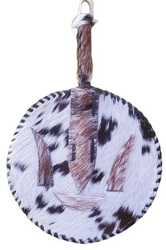 African Round Leather Fan Handmade/Igbo Amaka Hand Fan/Authentic Nigerian Animal Skin Fan/Wedding fan. (E 200)
