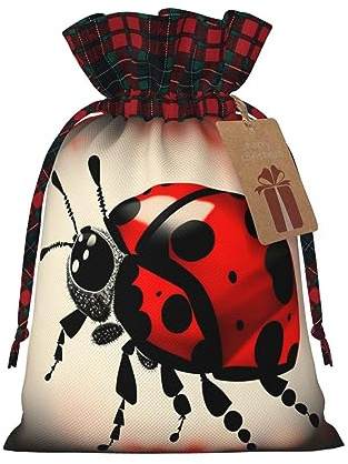 Art Ladybug Tracks Geschenktüten aus Jute, Patchwork, hochwertig, für Partys und Feiern